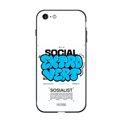 Social Extrovert back phone cover | glass case for iphone 6