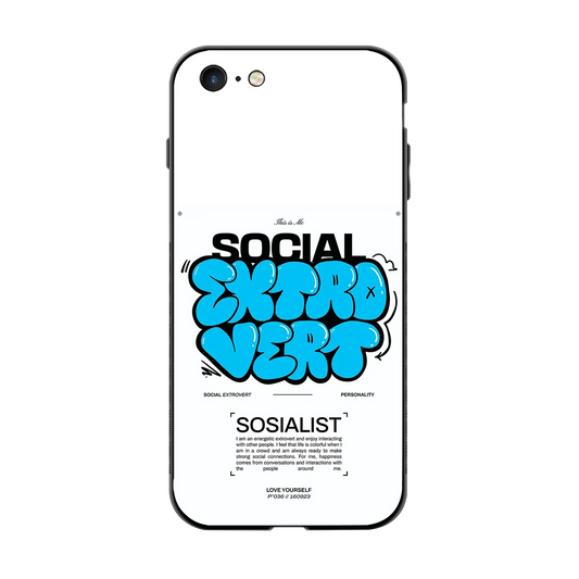 Social Extrovert back phone cover | glass case for iphone 6
