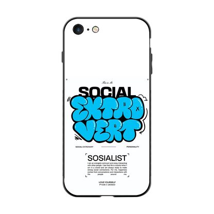 Social Extrovert back phone cover | glass case for iphone 7