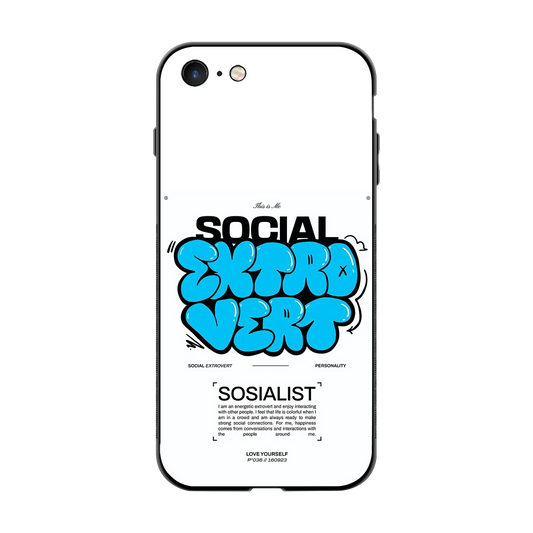 Social Extrovert back phone cover | glass case for iphone 7