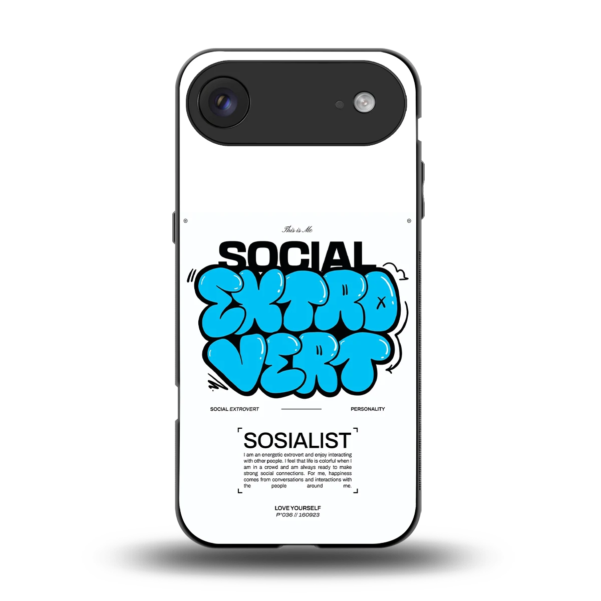 Social Extrovert back phone cover | glass case for iphone air