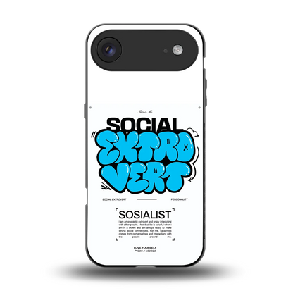 Social Extrovert back phone cover | glass case for iphone air