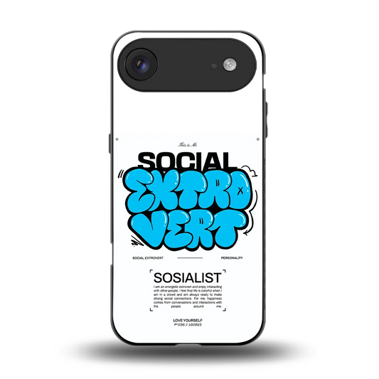 Social Extrovert back phone cover | glass case for iphone air