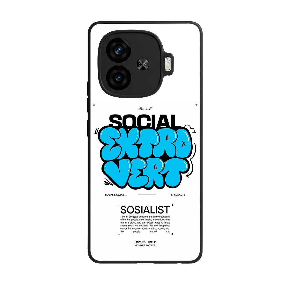 Social Extrovert back phone cover | glass case for iqoo neo 10r 5g