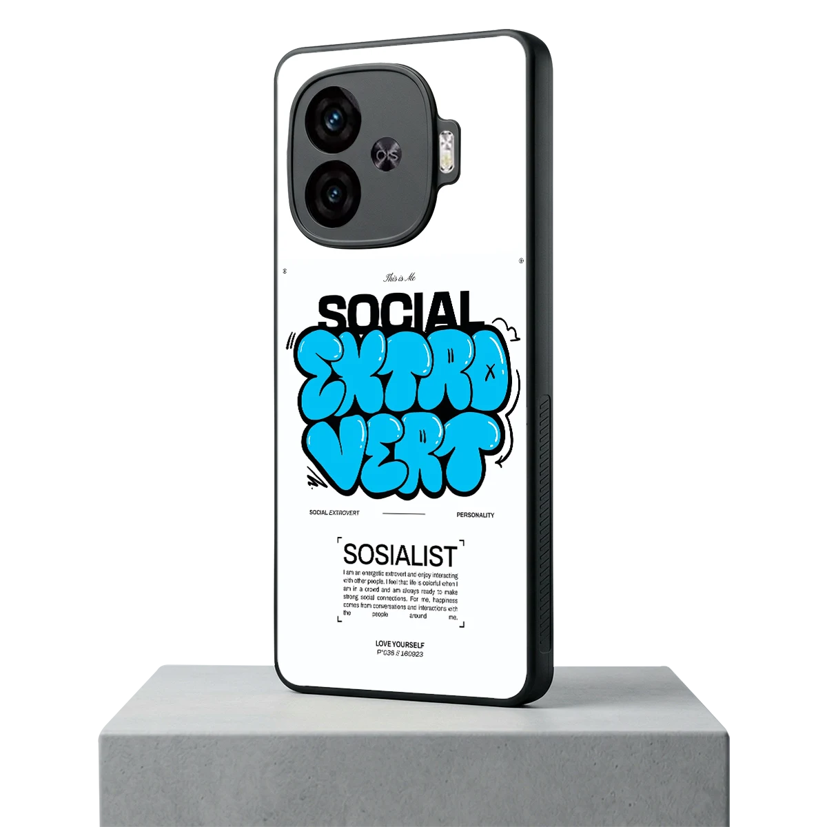 Social Extrovert iqoo neo 10r 5g mobile cover | shockproof glass phone case