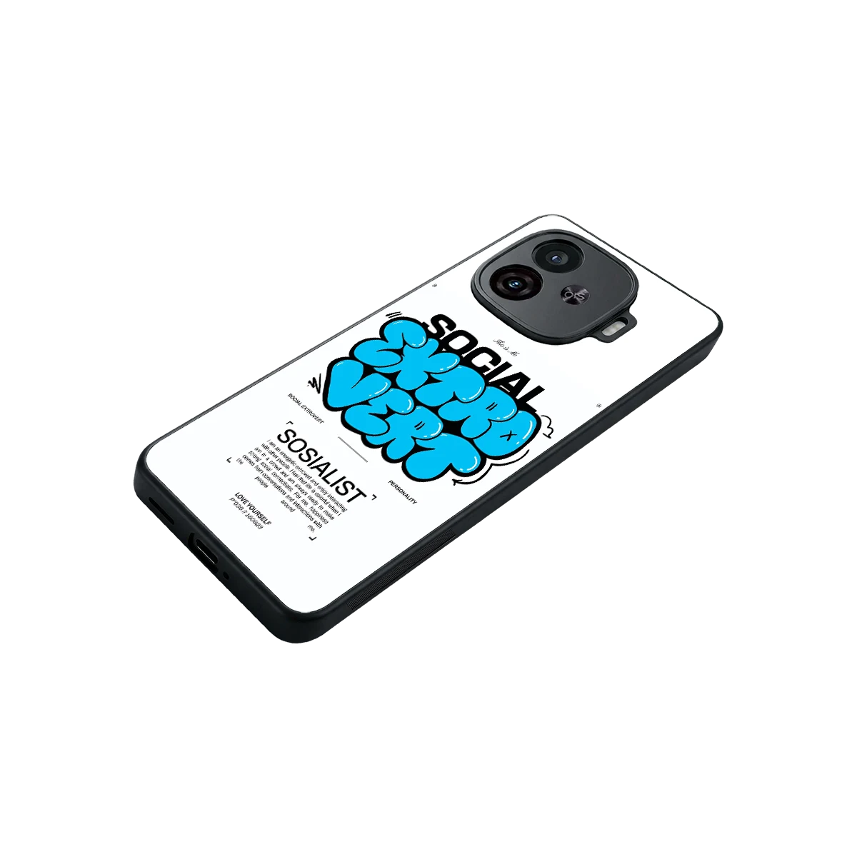 Social Extrovert stylish phone case for iqoo neo 10r 5g | glossy glass and slim fit