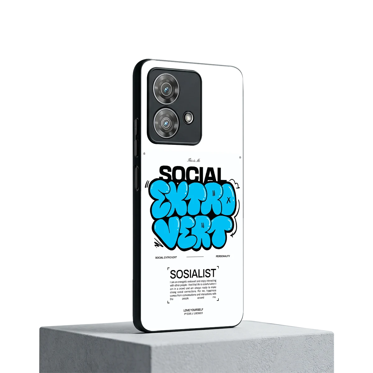Social Extrovert motorola edge 40 neo 5g mobile cover | shockproof glass phone case