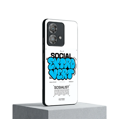 Social Extrovert motorola edge 40 neo 5g mobile cover | shockproof glass phone case