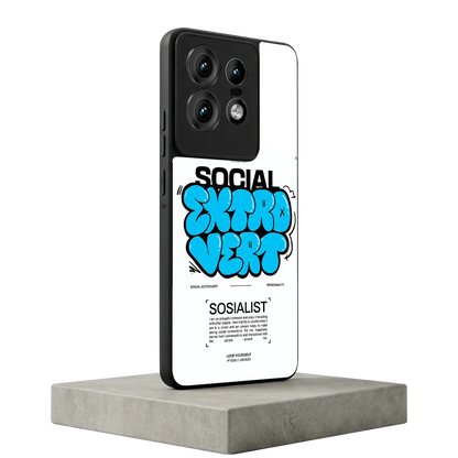 Social Extrovert motorola edge 50 pro mobile cover | shockproof glass phone case