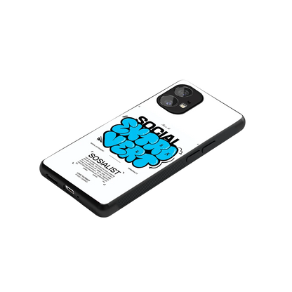 Social Extrovert stylish phone case for nothing phone 1 | glossy glass and slim fit
