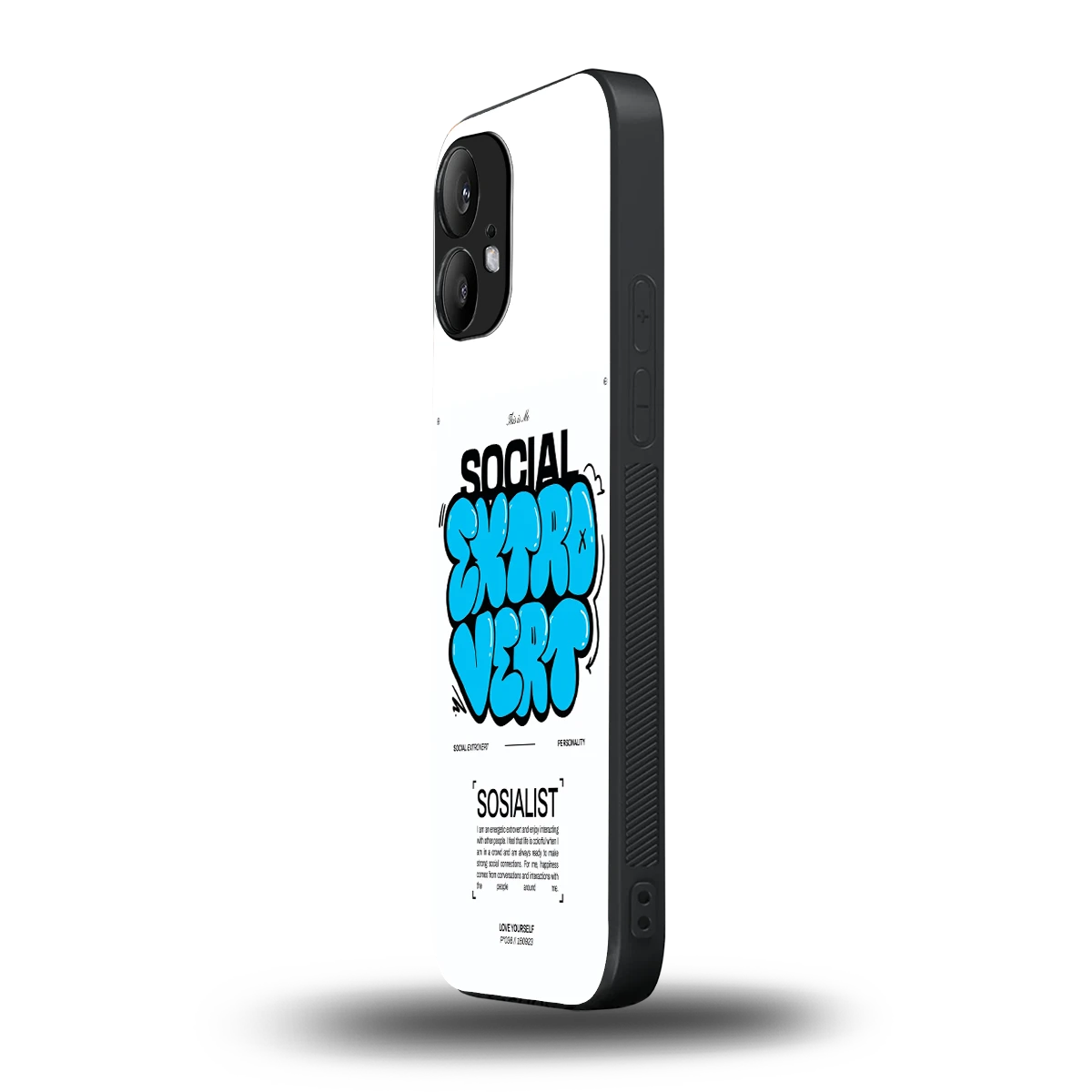 Social Extrovert nothing phone 2 mobile cover | shockproof glass phone case