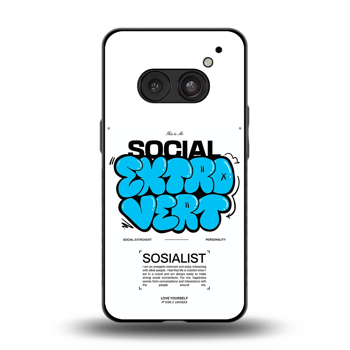 Social Extrovert back phone cover | glass case for nothing phone 2a