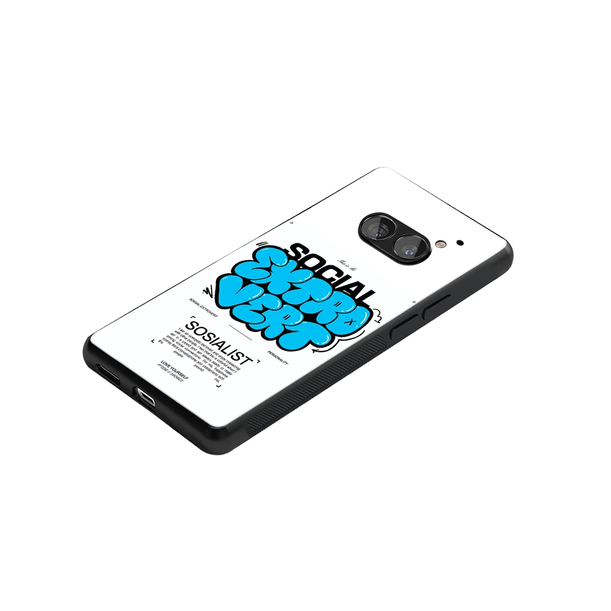Social Extrovert stylish phone case for nothing phone 2a | glossy glass and slim fit