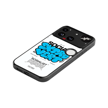 Social Extrovert stylish phone case for nothing phone 3 | glossy glass and slim fit