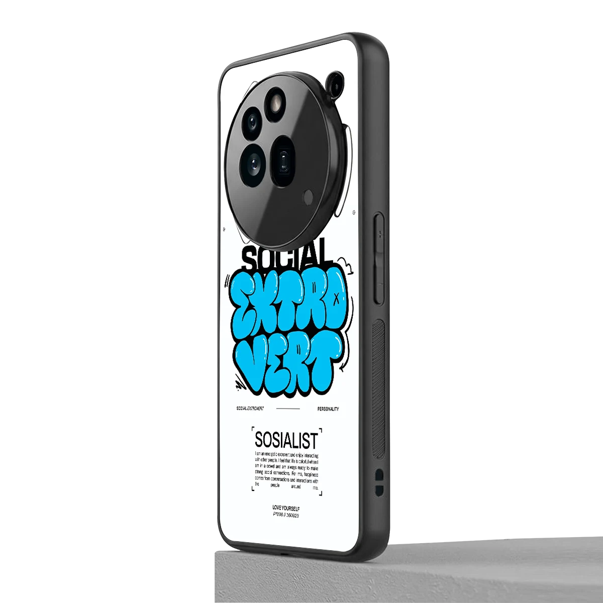 Social Extrovert nothing phone 3a pro mobile cover | shockproof glass phone case
