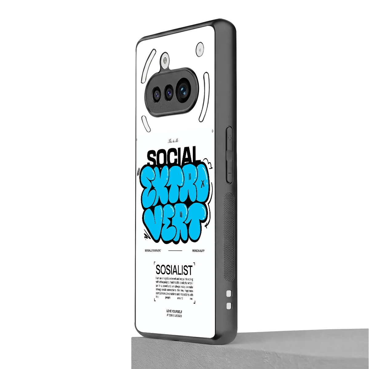 Social Extrovert nothing phone 3a mobile cover | shockproof glass phone case
