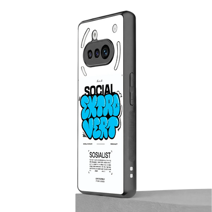 Social Extrovert nothing phone 3a mobile cover | shockproof glass phone case