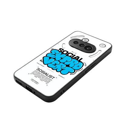 Social Extrovert stylish phone case for nothing phone 3a | glossy glass and slim fit