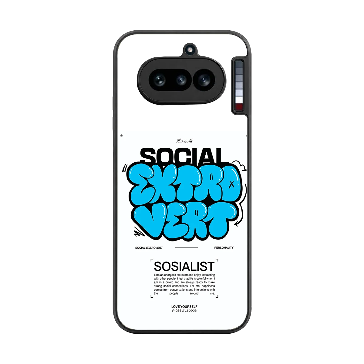 Social Extrovert back phone cover | glass case for nothing phone 4a