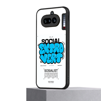 Social Extrovert nothing phone 4a mobile cover | shockproof glass phone case