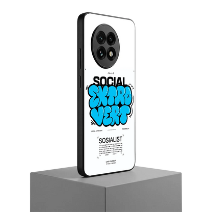 Social Extrovert oneplus 13r mobile cover | shockproof glass phone case