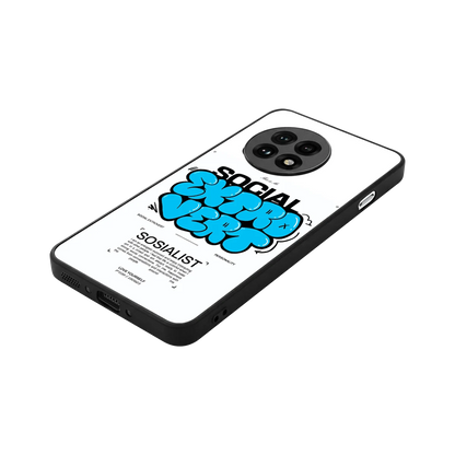 Social Extrovert stylish phone case for oneplus 13r | glossy glass and slim fit