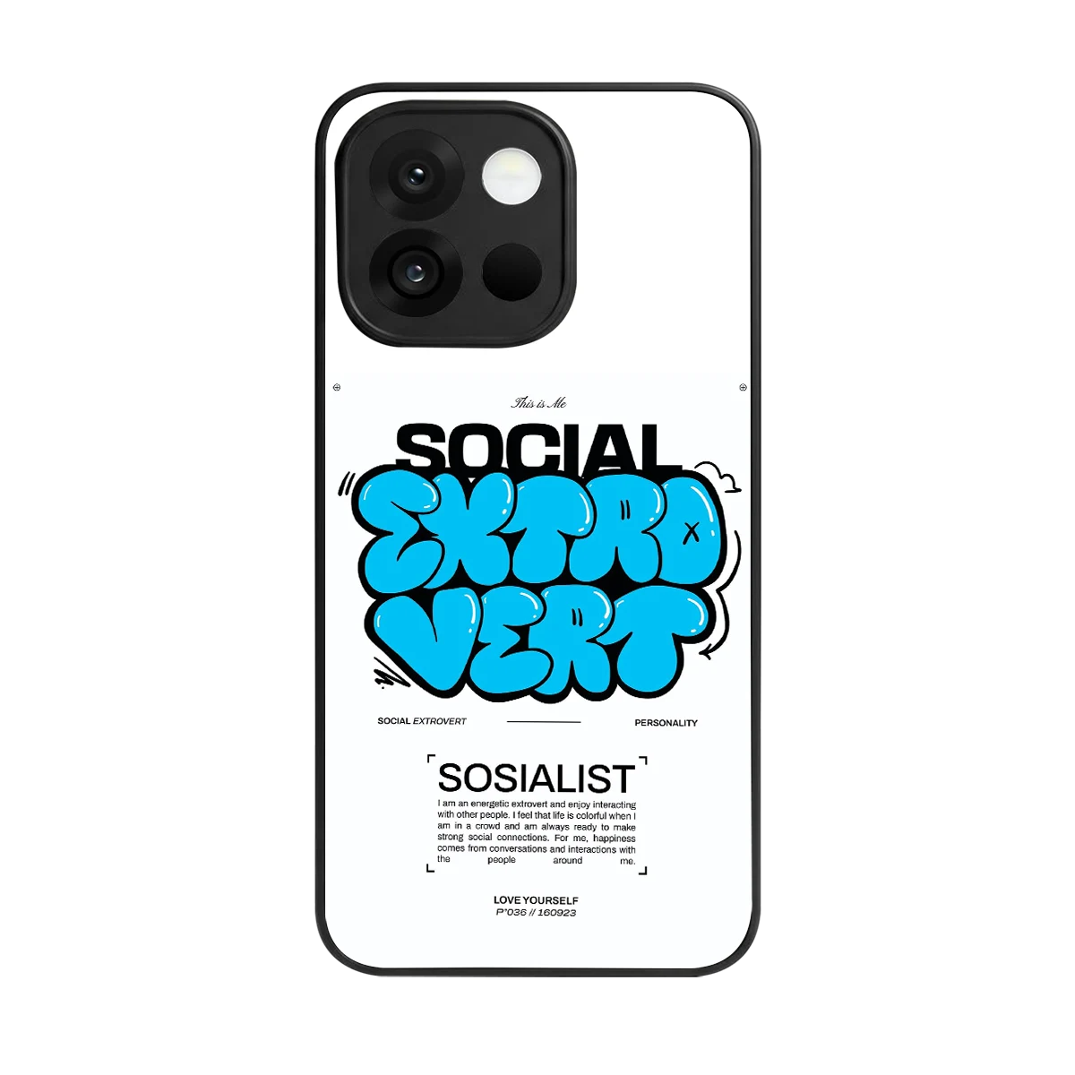 Social Extrovert back phone cover | glass case for oneplus 13s