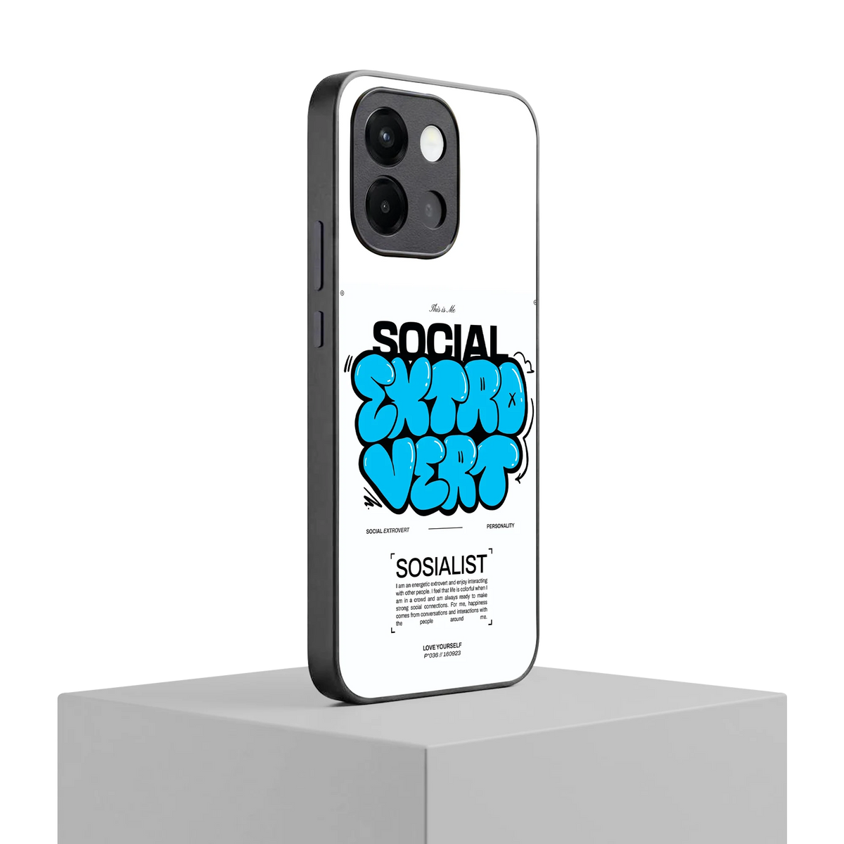 Social Extrovert oneplus 13s mobile cover | shockproof glass phone case