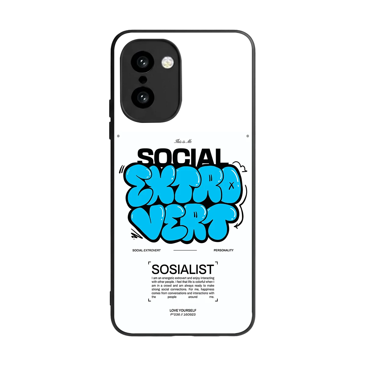 Social Extrovert back phone cover | glass case for oneplus 15r