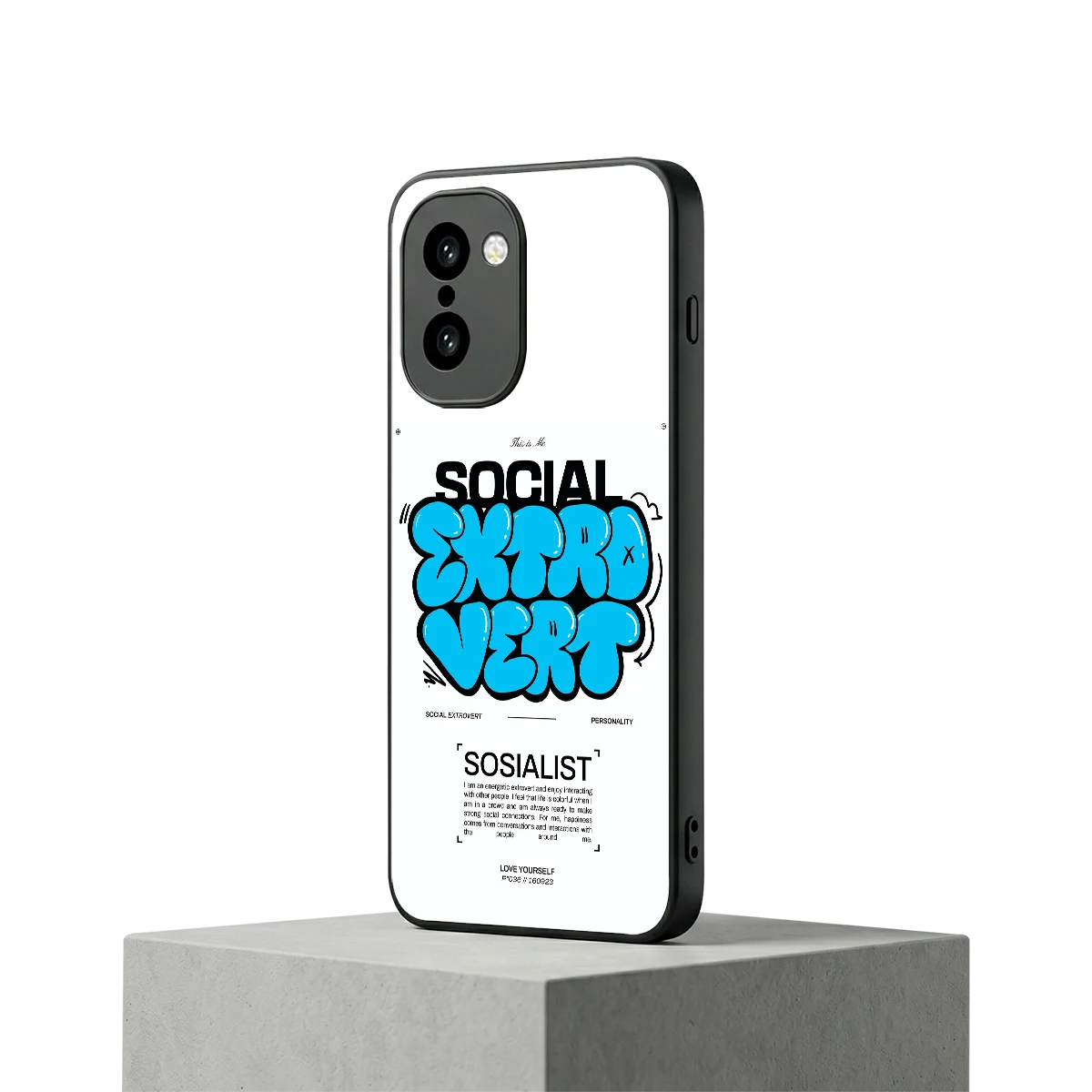 Social Extrovert oneplus 15r mobile cover | shockproof glass phone case