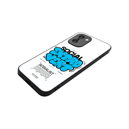 Social Extrovert stylish phone case for oneplus 15r | glossy glass and slim fit