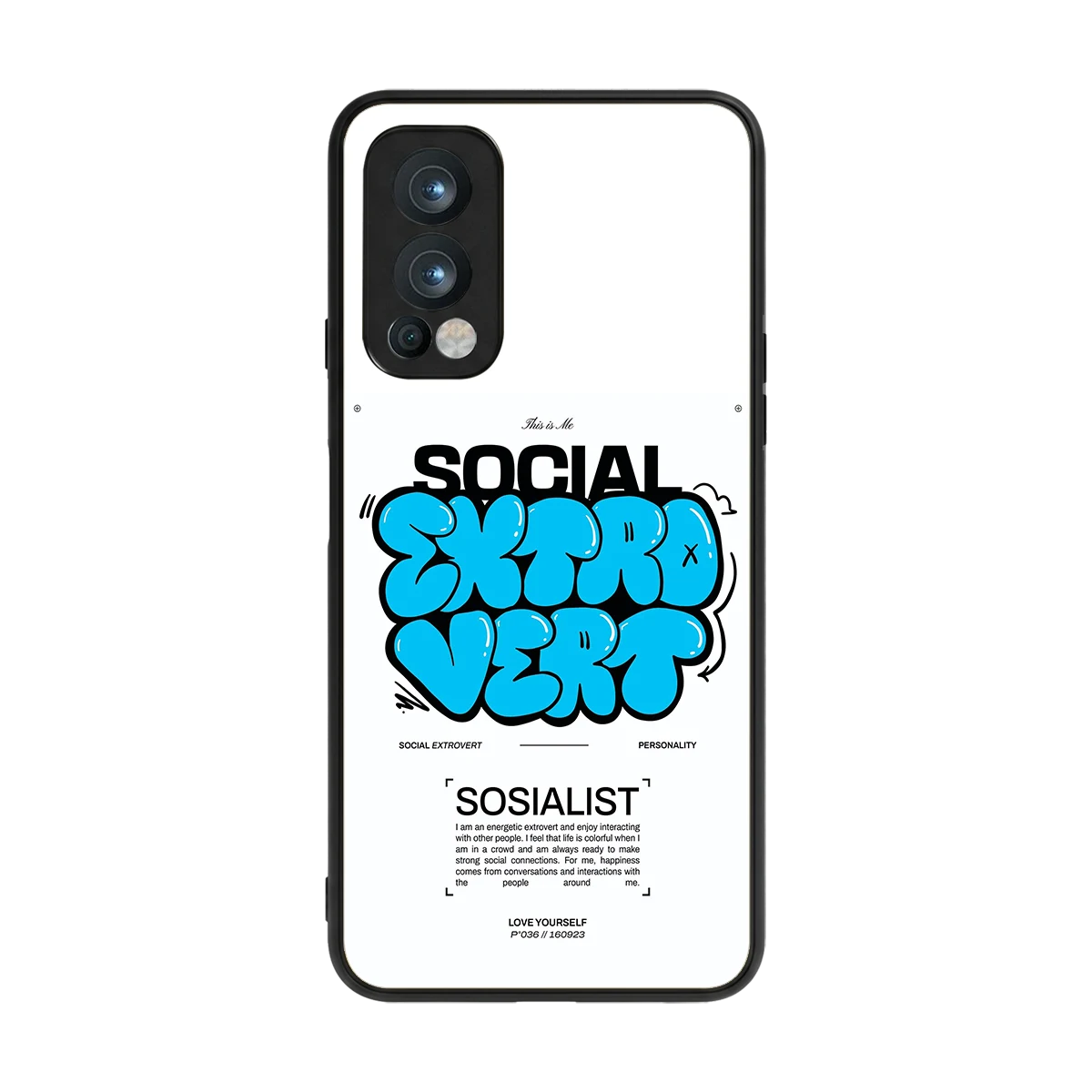 Social Extrovert back phone cover | glass case for oneplus nord 2