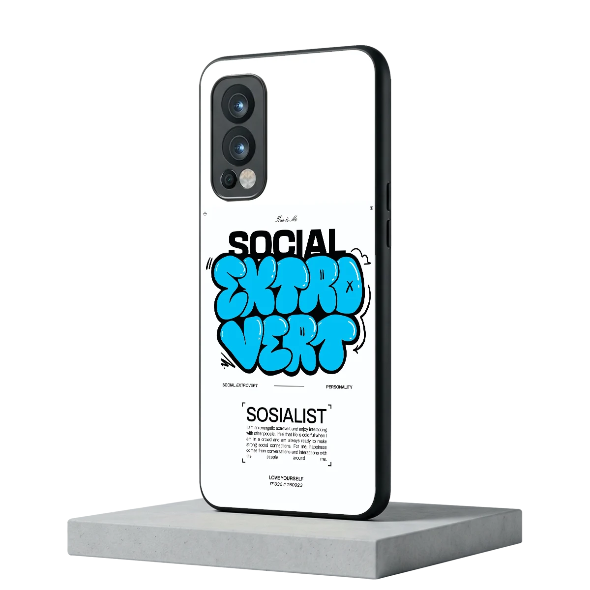 Social Extrovert oneplus nord 2 mobile cover | shockproof glass phone case