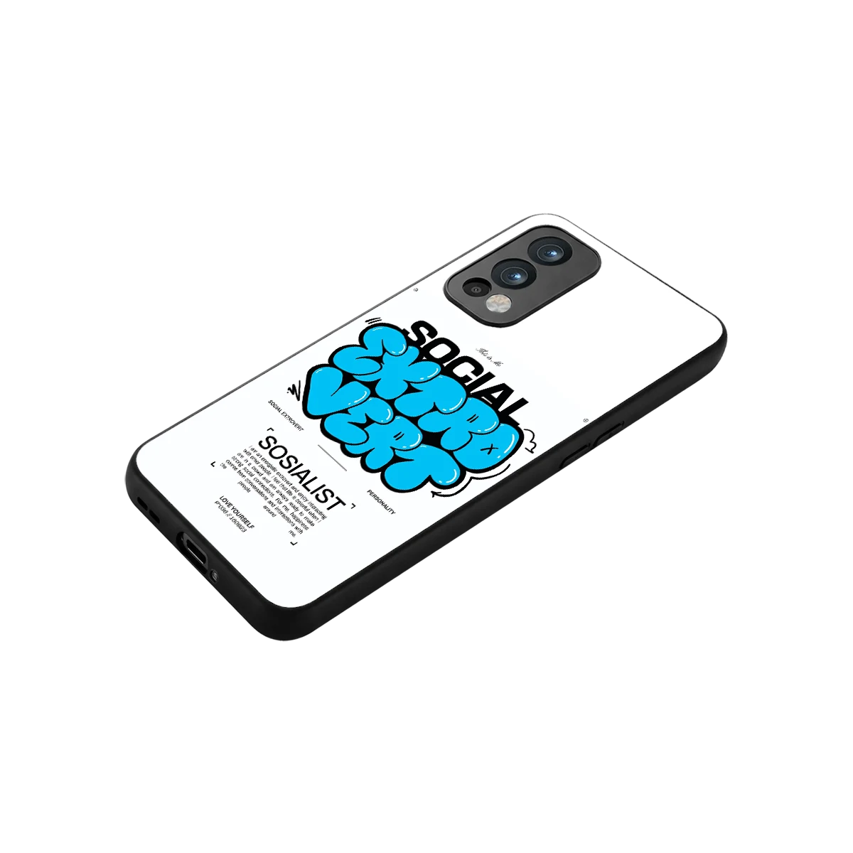 Social Extrovert stylish phone case for oneplus nord 2 | glossy glass and slim fit