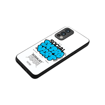 Social Extrovert stylish phone case for oneplus nord 2 | glossy glass and slim fit