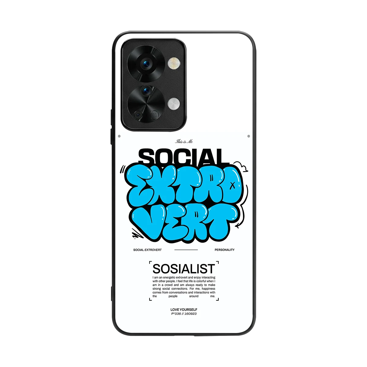 Social Extrovert back phone cover | glass case for oneplus nord 2t