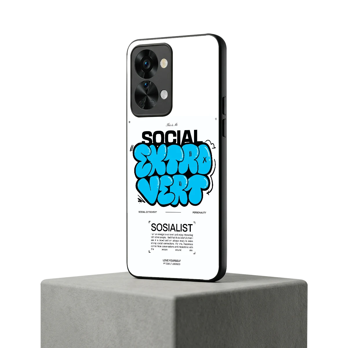 Social Extrovert oneplus nord 2t mobile cover | shockproof glass phone case