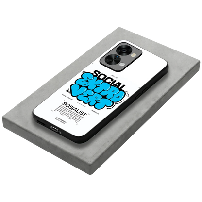Social Extrovert stylish phone case for oneplus nord 2t | glossy glass and slim fit