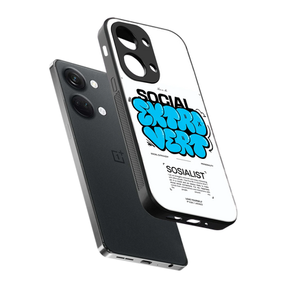 Social Extrovert sleek oneplus nord 3 cover with tempered glass back and TPU edges