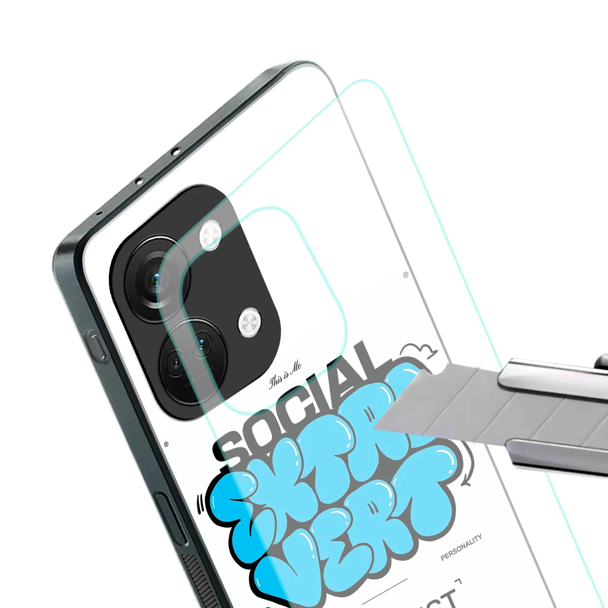 Social Extrovert stylish phone case for oneplus nord 3 | glossy glass and slim fit