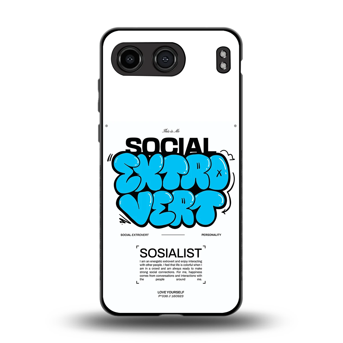 Social Extrovert back phone cover | glass case for oneplus nord 4