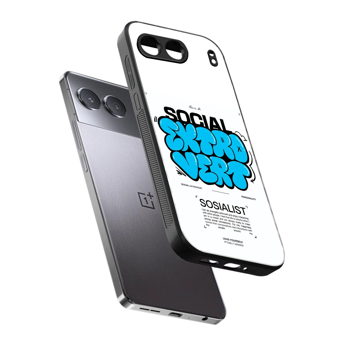 Social Extrovert sleek oneplus nord 4 cover with tempered glass back and TPU edges