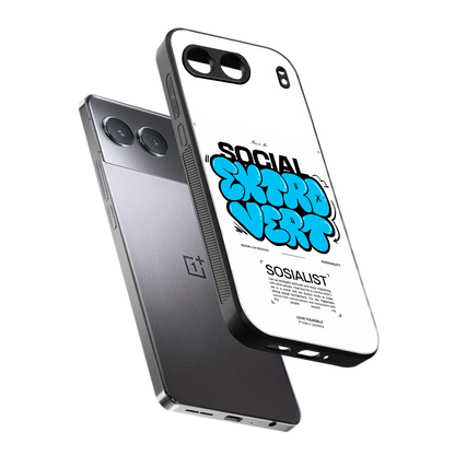 Social Extrovert sleek oneplus nord 4 cover with tempered glass back and TPU edges