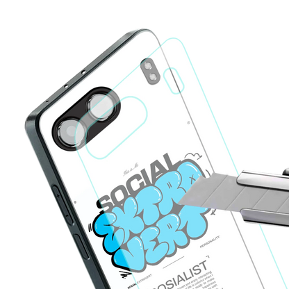 Social Extrovert stylish phone case for oneplus nord 4 | glossy glass and slim fit