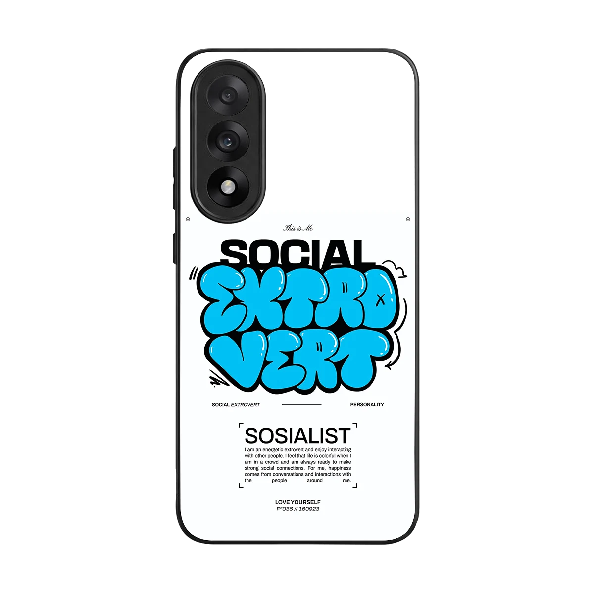 Social Extrovert back phone cover | glass case for oneplus nord 5