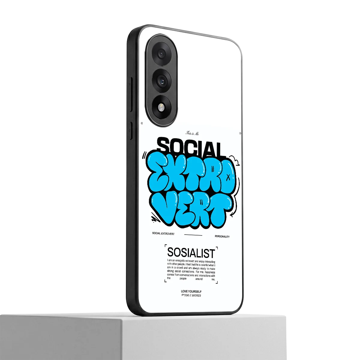 Social Extrovert oneplus nord 5 mobile cover | shockproof glass phone case