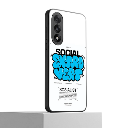 Social Extrovert oneplus nord 5 mobile cover | shockproof glass phone case