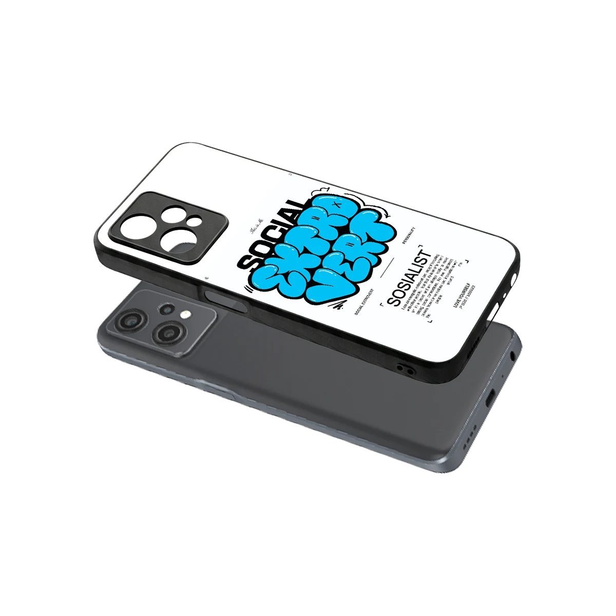 Social Extrovert sleek oneplus nord ce 2 lite cover with tempered glass back and TPU edges