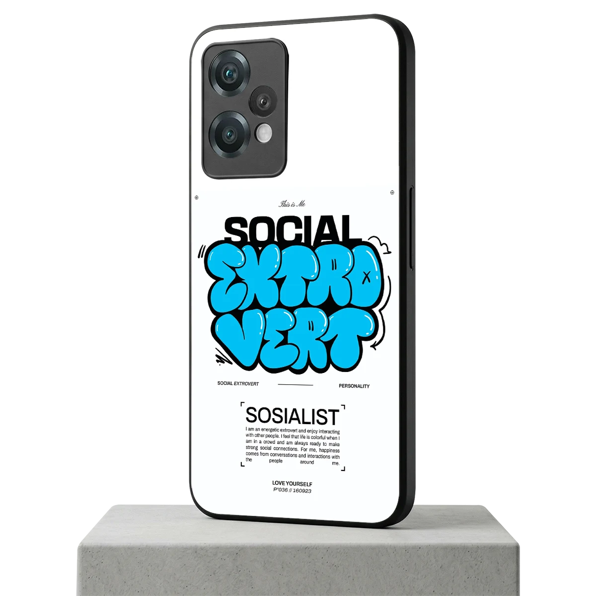 Social Extrovert oneplus nord ce 2 lite mobile cover | shockproof glass phone case
