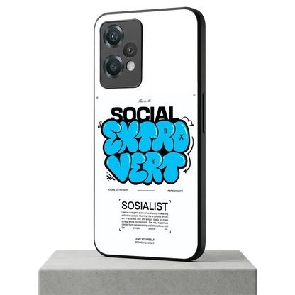 Social Extrovert oneplus nord ce 2 lite mobile cover | shockproof glass phone case